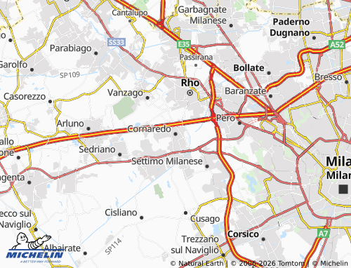 Mapa MICHELIN Cornaredo - ViaMichelin
