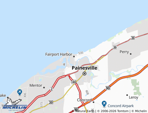 Carte MICHELIN Fairport Harbor - ViaMichelin