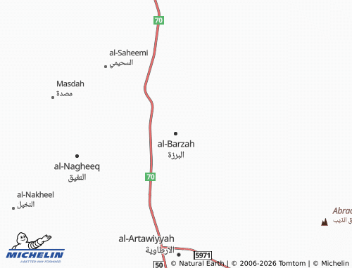 Kaart MICHELIN al-Barzah - ViaMichelin