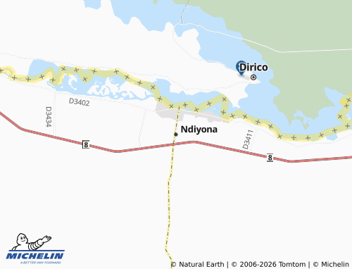MICHELIN-Landkarte Ndiyona - ViaMichelin