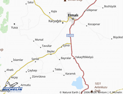 MICHELIN Eymir map - ViaMichelin
