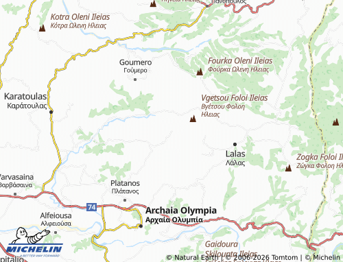 Carte MICHELIN Kryoneri - ViaMichelin