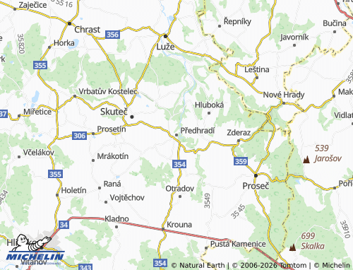 MICHELIN Předhradí map - ViaMichelin