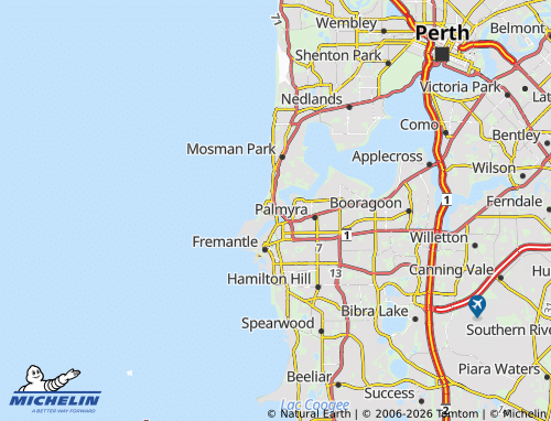 MICHELIN North Fremantle map - ViaMichelin