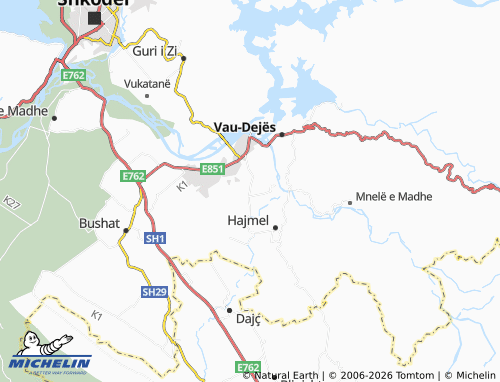 MICHELIN Kaçë map - ViaMichelin