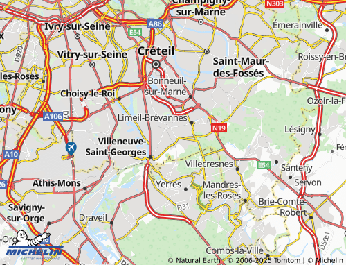 MICHELIN Valenton map - ViaMichelin