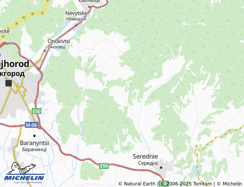 MICHELIN Verkhnia Solotvyna map - ViaMichelin