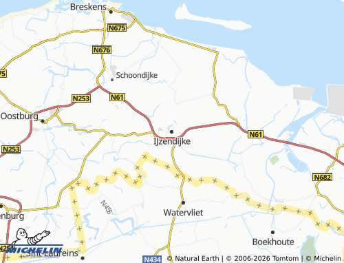 Carte MICHELIN IJzendijke - ViaMichelin