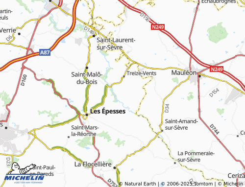 MICHELIN Le Tillé-Mandin map - ViaMichelin
