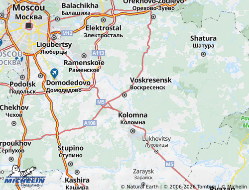 Carte MICHELIN Voskresensk - ViaMichelin