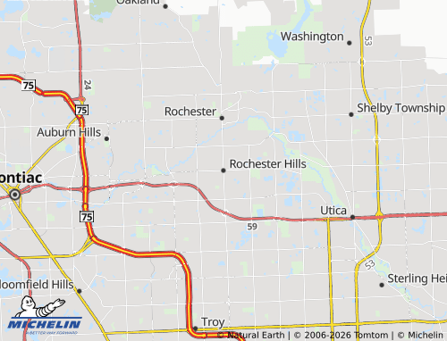 Kaart MICHELIN Rochester Hills - ViaMichelin
