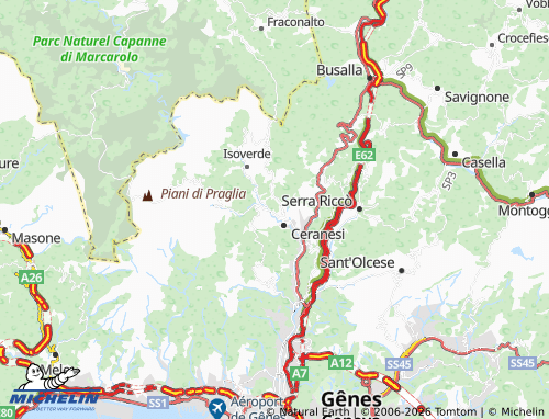 MICHELIN Campomorone map - ViaMichelin