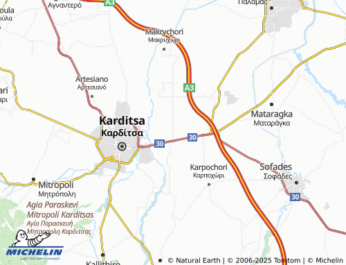 MICHELIN Prodromos map - ViaMichelin