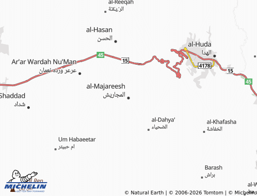 MICHELIN-Landkarte al-Majareesh - ViaMichelin