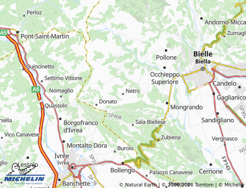 Kaart MICHELIN Netro - ViaMichelin