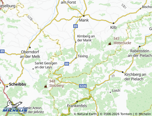 Mappa MICHELIN Texingtal - ViaMichelin