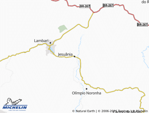 MICHELIN Jesuânia map - ViaMichelin