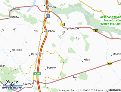 MICHELIN Gramzow map - ViaMichelin