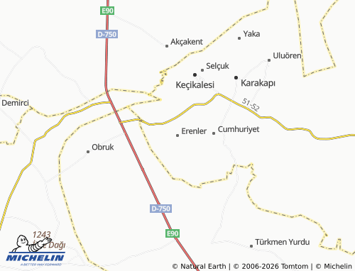MICHELIN Erenler map - ViaMichelin