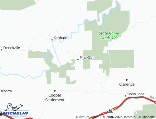 Mappa MICHELIN Pine Glen - ViaMichelin