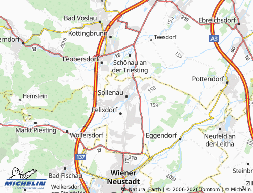 MICHELIN Sollenau map - ViaMichelin