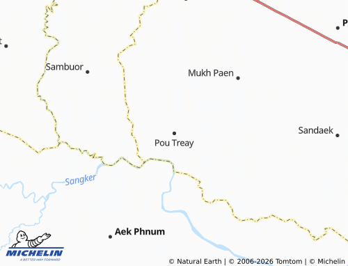 MICHELIN Pou Treay map - ViaMichelin