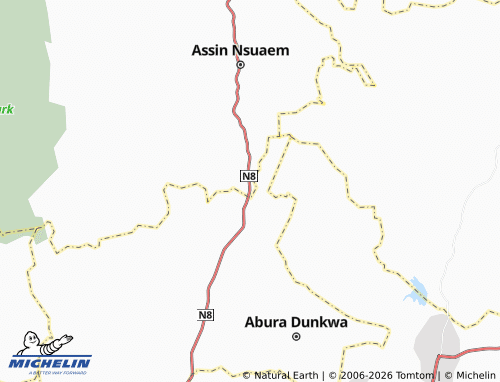 MICHELIN Fanti Nyankomas map - ViaMichelin