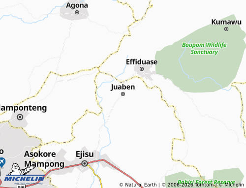 Mappa MICHELIN Juaben - ViaMichelin
