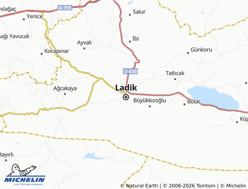 MICHELIN Şehreküstü map - ViaMichelin