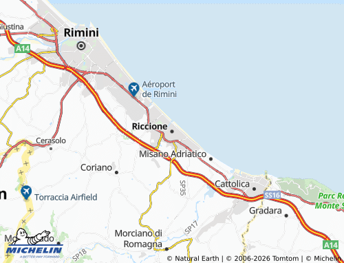 MICHELIN-Landkarte Riccione - ViaMichelin