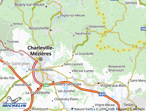 Carte MICHELIN La Grandville - ViaMichelin