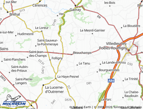 MICHELIN Beauchamps map - ViaMichelin