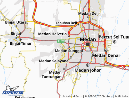 MICHELIN Sunggal map - ViaMichelin