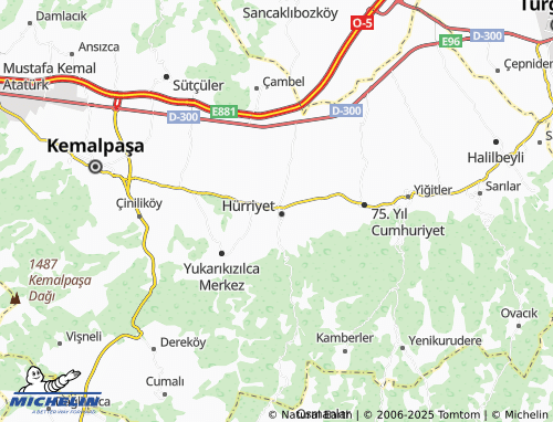 MICHELIN 85. Yıl Cumhuriyet map - ViaMichelin