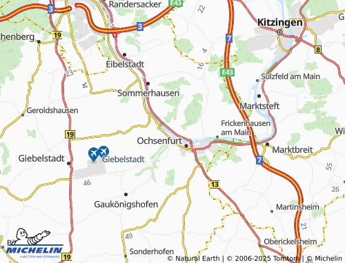 MICHELIN-Landkarte Kleinochsenfurt - ViaMichelin