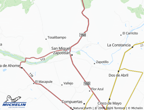 MICHELIN-Landkarte San Miguel Zapotitlán - ViaMichelin
