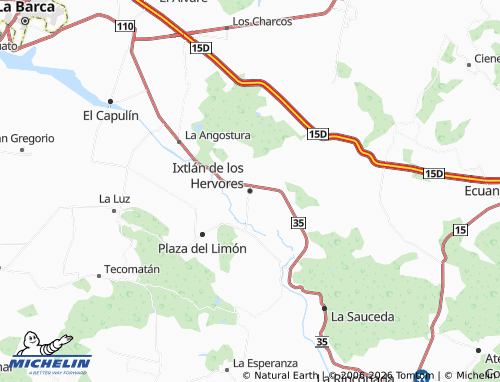 Mapa MICHELIN Ixtlán de los Hervores - ViaMichelin