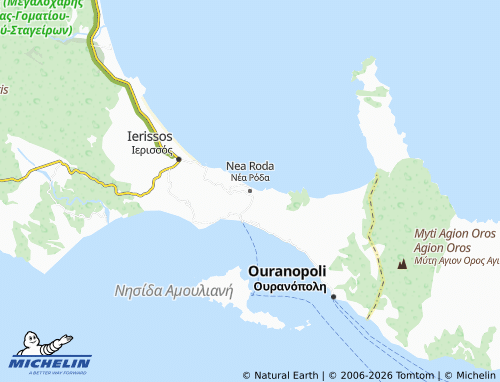 MICHELIN Nea Roda map - ViaMichelin