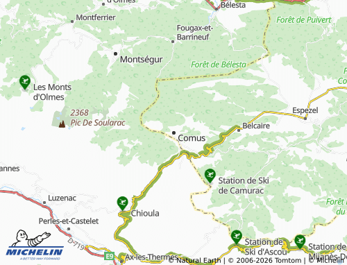 Mappa MICHELIN Comus - ViaMichelin