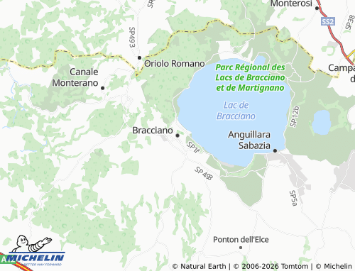 MICHELIN-Landkarte Bracciano - ViaMichelin