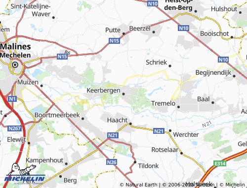 MICHELIN Keerbergen map - ViaMichelin
