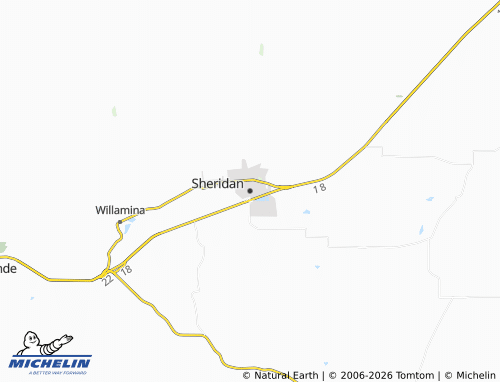 Mapa MICHELIN Sheridan - ViaMichelin