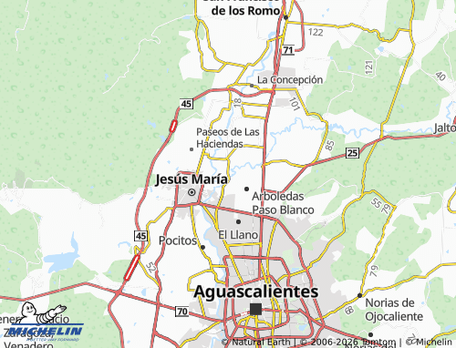 MICHELIN Paso Blanco map - ViaMichelin
