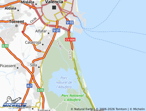 Mappa MICHELIN El Saler - ViaMichelin
