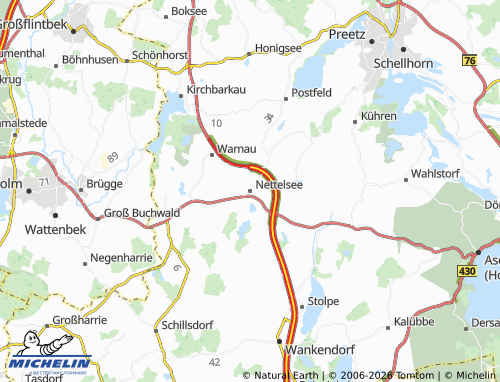 Kaart MICHELIN Nettelsee - ViaMichelin