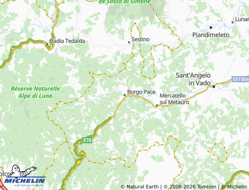 Kaart MICHELIN Borgo Pace - ViaMichelin