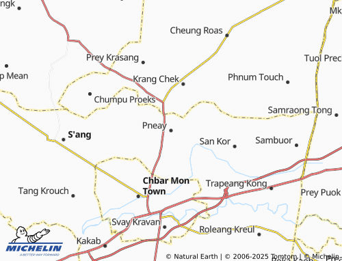 MICHELIN Pneay map - ViaMichelin