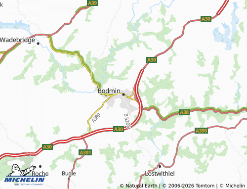 MICHELIN Bodmin map - ViaMichelin