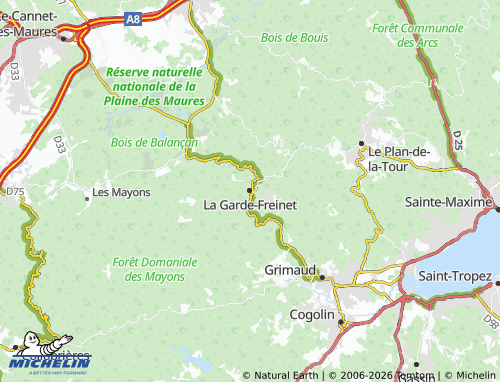 Carte MICHELIN La Garde-Freinet - ViaMichelin