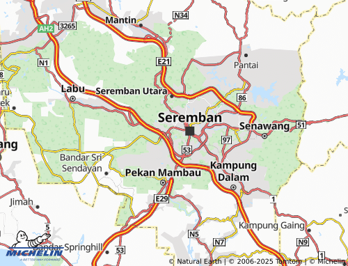 MICHELIN Bukit Chemara map - ViaMichelin